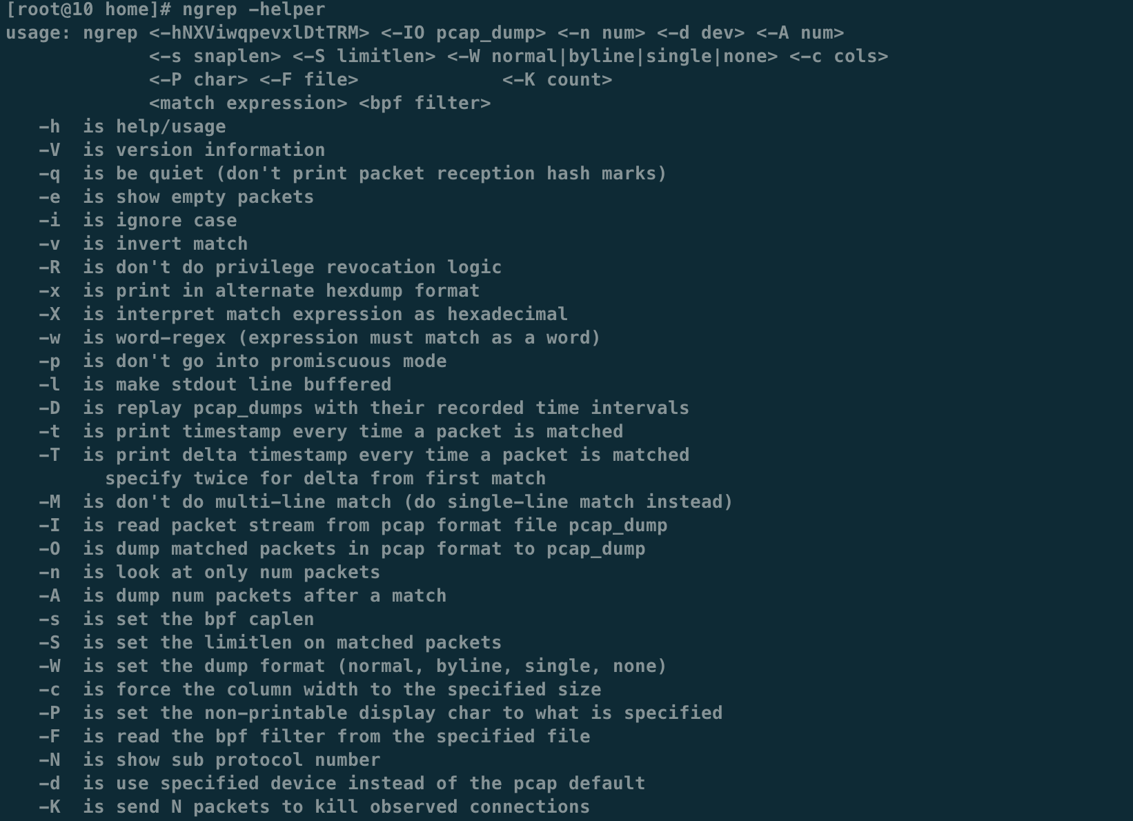 Linux网络抓包工具ngrep命令安装及使用介绍