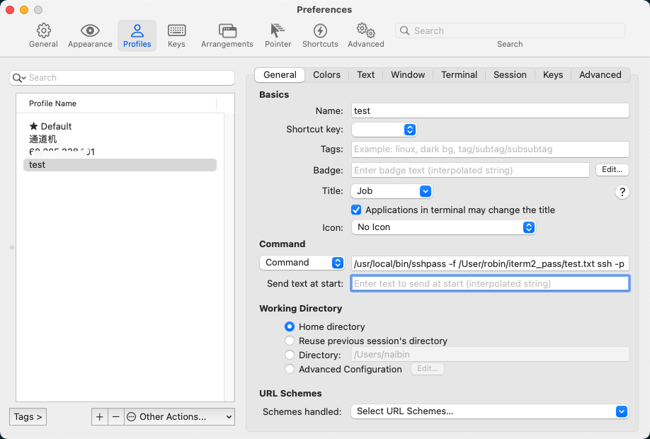 Mac iTerm2 SSH工具登录免密码输入方法